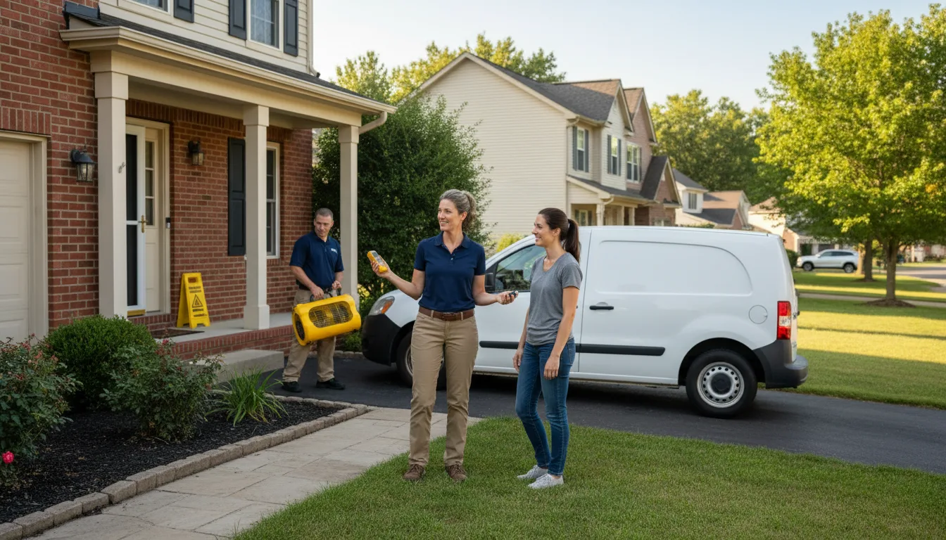 Residential water damage restoration in Rantoul, IL